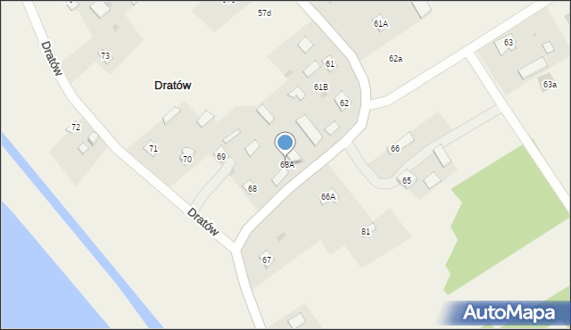 Dratów, Dratów, 68A, mapa Dratów