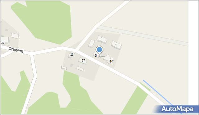 Drawień, Drawień, 29, mapa Drawień