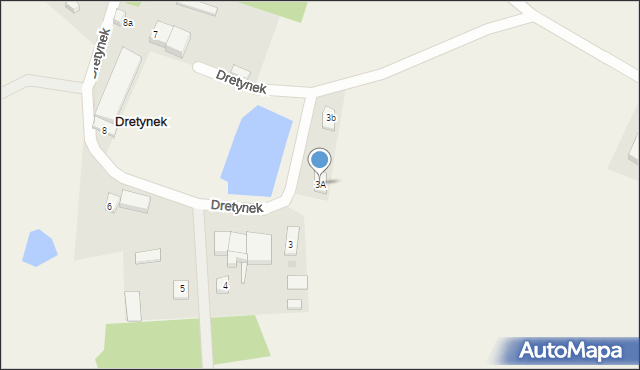 Dretynek, Dretynek, 3A, mapa Dretynek