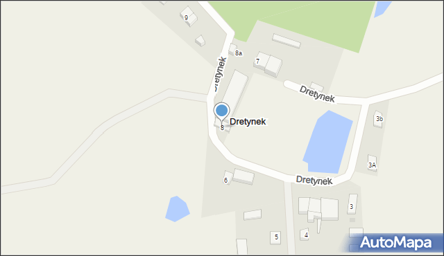 Dretynek, Dretynek, 8, mapa Dretynek