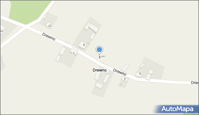 Drewno, Drewno, 8, mapa Drewno