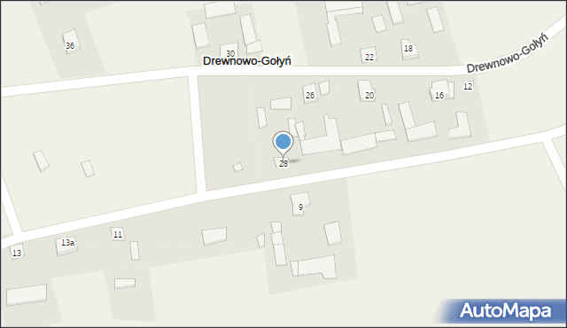 Drewnowo-Gołyń, Drewnowo-Gołyń, 28, mapa Drewnowo-Gołyń