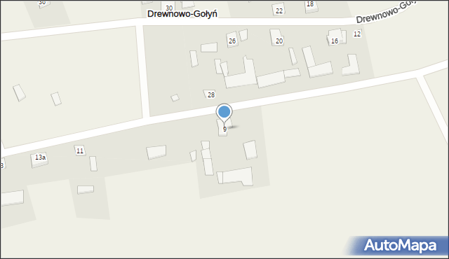 Drewnowo-Gołyń, Drewnowo-Gołyń, 9, mapa Drewnowo-Gołyń