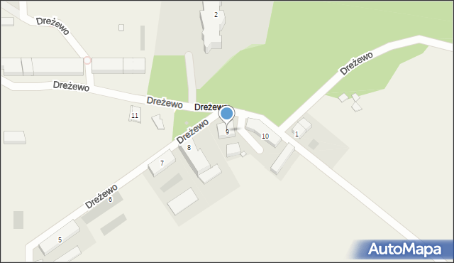 Dreżewo, Dreżewo, 9, mapa Dreżewo