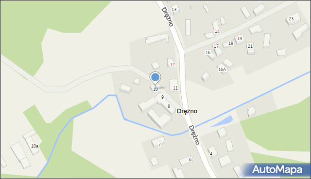 Drężno, Drężno, 10, mapa Drężno