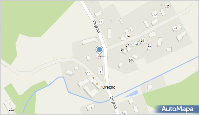 Drężno, Drężno, 12, mapa Drężno