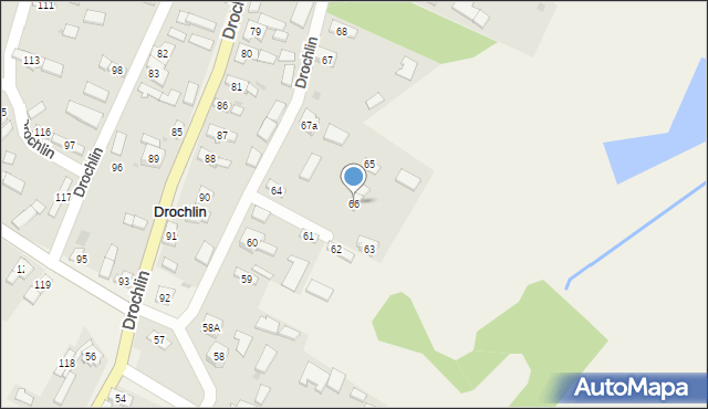 Drochlin, Drochlin, 66, mapa Drochlin