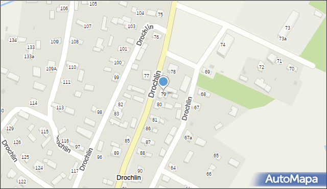 Drochlin, Drochlin, 79, mapa Drochlin