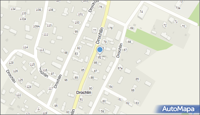 Drochlin, Drochlin, 81, mapa Drochlin