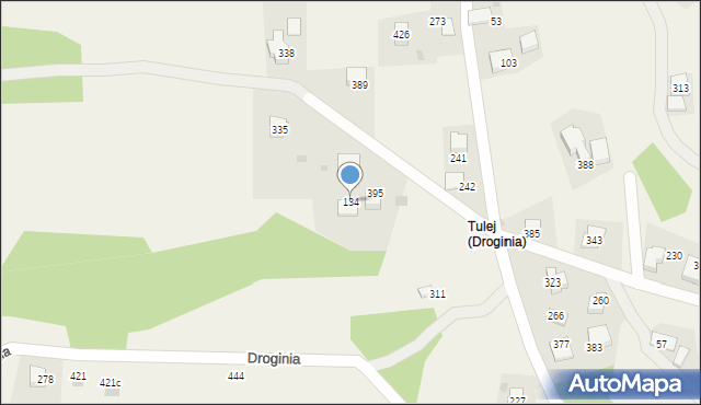 Droginia, Droginia, 134, mapa Droginia