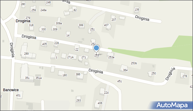 Droginia, Droginia, 253, mapa Droginia