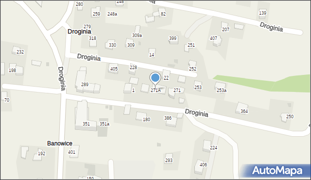 Droginia, Droginia, 271A, mapa Droginia