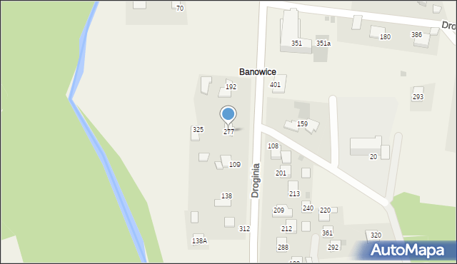 Droginia, Droginia, 277, mapa Droginia