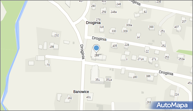 Droginia, Droginia, 289, mapa Droginia