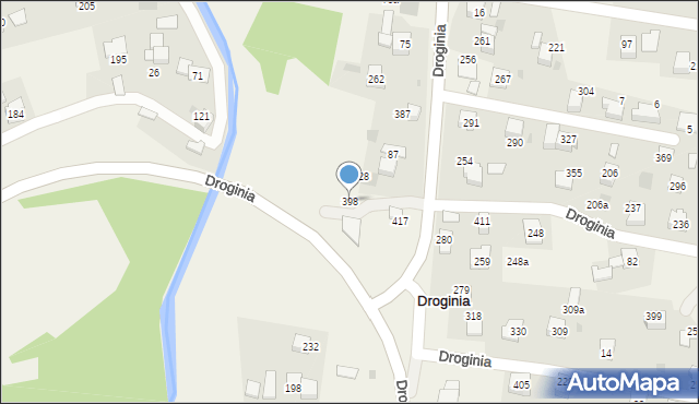 Droginia, Droginia, 398, mapa Droginia