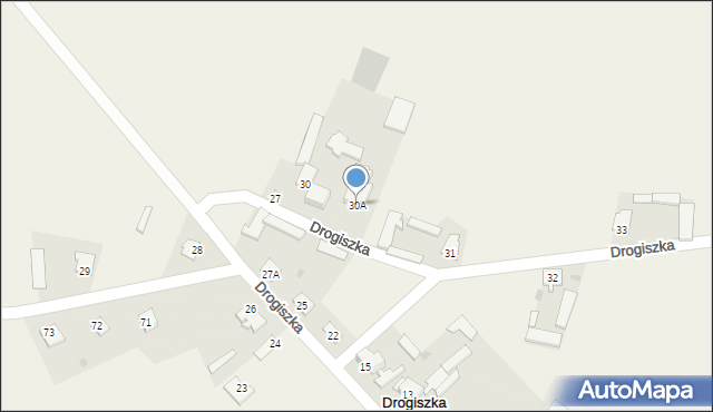 Drogiszka, Drogiszka, 30A, mapa Drogiszka