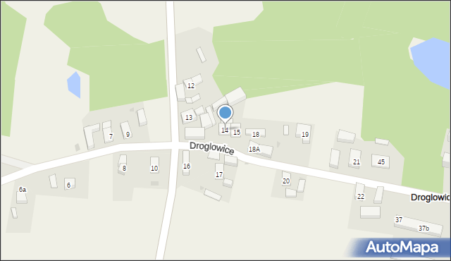 Droglowice, Droglowice, 14, mapa Droglowice