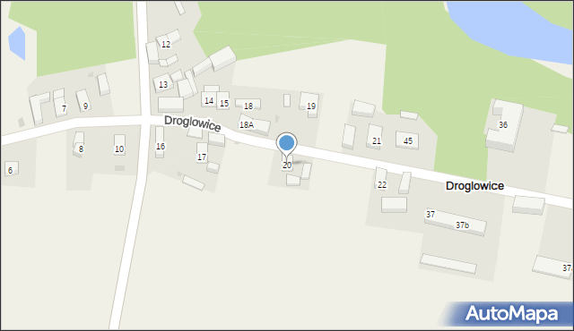 Droglowice, Droglowice, 20, mapa Droglowice