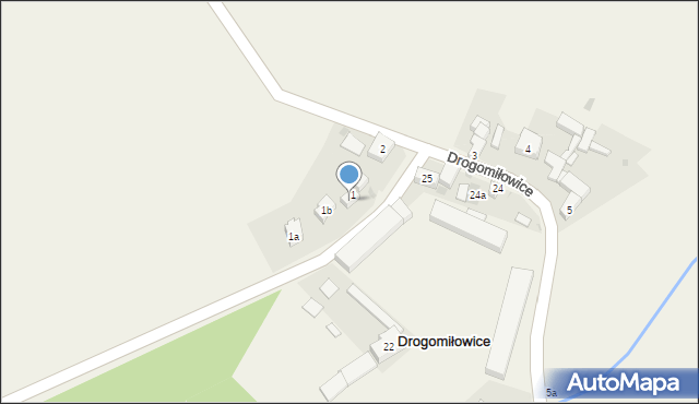 Drogomiłowice, Drogomiłowice, 1, mapa Drogomiłowice