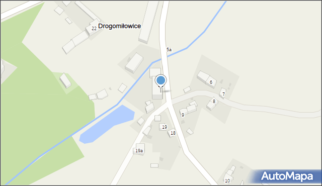 Drogomiłowice, Drogomiłowice, 21A, mapa Drogomiłowice