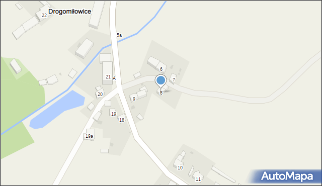 Drogomiłowice, Drogomiłowice, 8, mapa Drogomiłowice