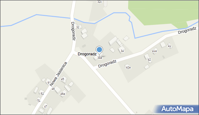 Drogoradz, Drogoradz, 34a, mapa Drogoradz