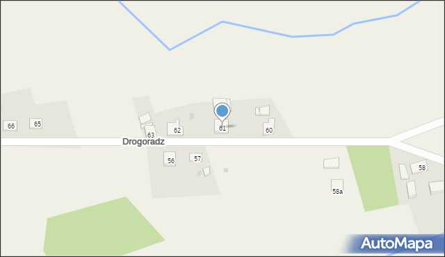 Drogoradz, Drogoradz, 61, mapa Drogoradz