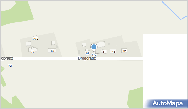 Drogoradz, Drogoradz, 67a, mapa Drogoradz