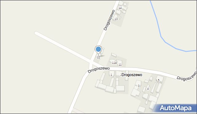 Drogoszewo, Drogoszewo, 12, mapa Drogoszewo