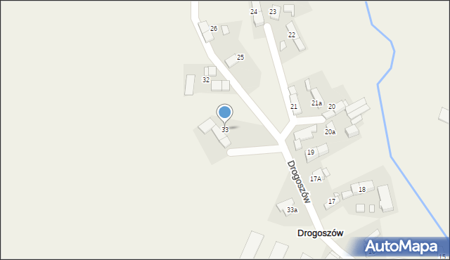 Drogoszów, Drogoszów, 33, mapa Drogoszów