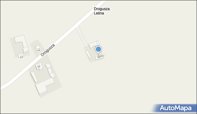 Drogusza, Drogusza, 10, mapa Drogusza