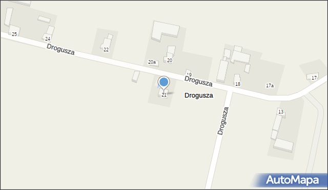 Drogusza, Drogusza, 21, mapa Drogusza