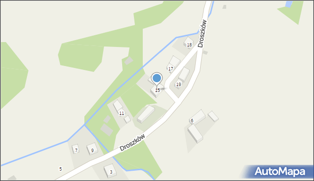 Droszków, Droszków, 15, mapa Droszków