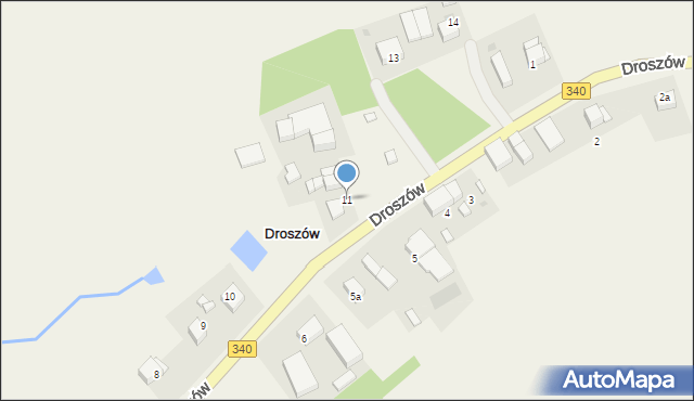 Droszów, Droszów, 11, mapa Droszów