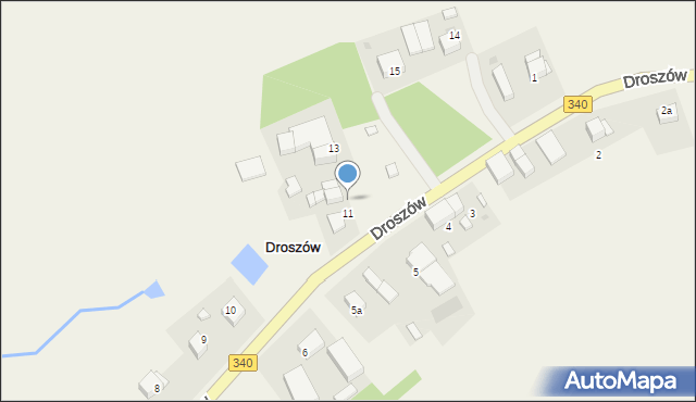 Droszów, Droszów, 12, mapa Droszów