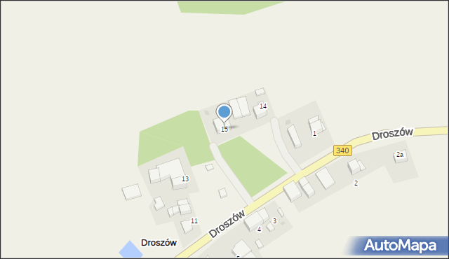 Droszów, Droszów, 15, mapa Droszów