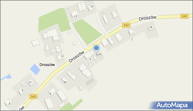 Droszów, Droszów, 3, mapa Droszów