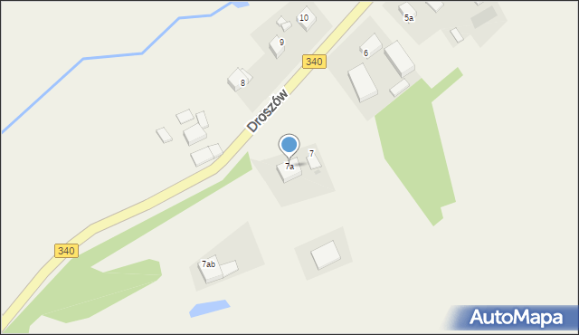 Droszów, Droszów, 7a, mapa Droszów