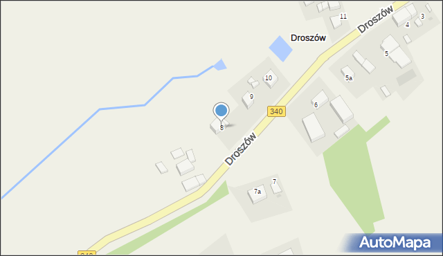 Droszów, Droszów, 8, mapa Droszów