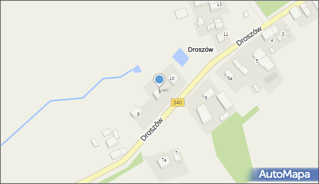 Droszów, Droszów, 9, mapa Droszów