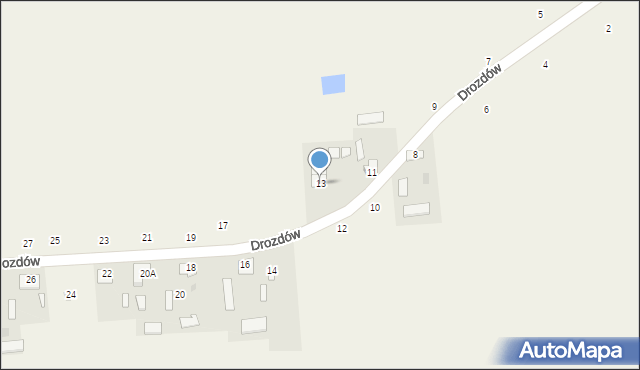 Drozdów, Drozdów, 13, mapa Drozdów