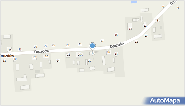 Drozdów, Drozdów, 18, mapa Drozdów