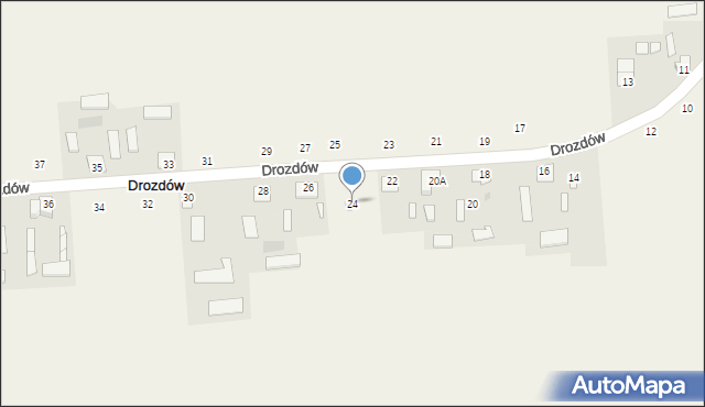 Drozdów, Drozdów, 24, mapa Drozdów