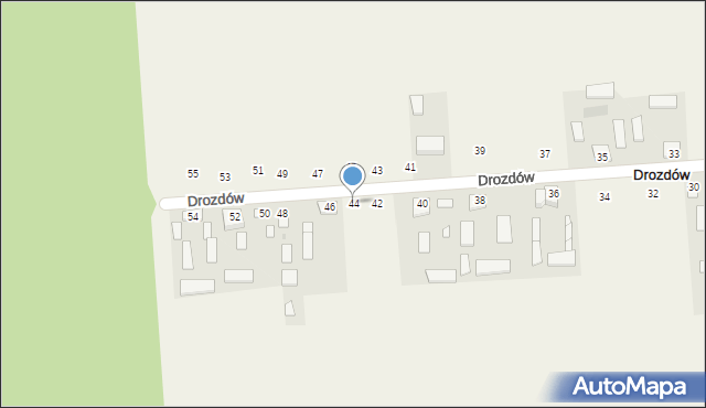 Drozdów, Drozdów, 44, mapa Drozdów