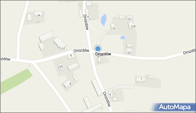 Drozdów, Drozdów, 8, mapa Drozdów