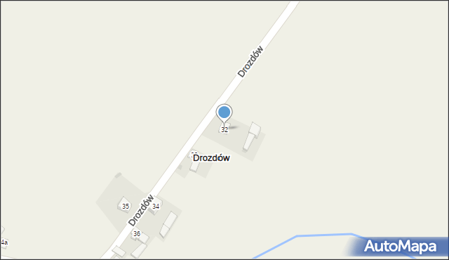 Drozdów, Drozdów, 32, mapa Drozdów