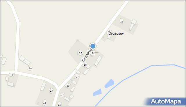 Drozdów, Drozdów, 34, mapa Drozdów