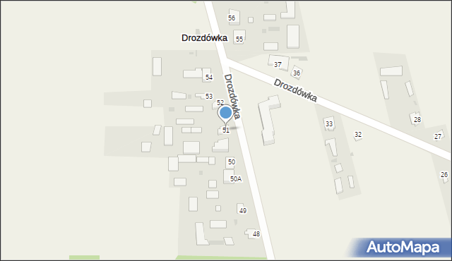 Drozdówka, Drozdówka, 51, mapa Drozdówka