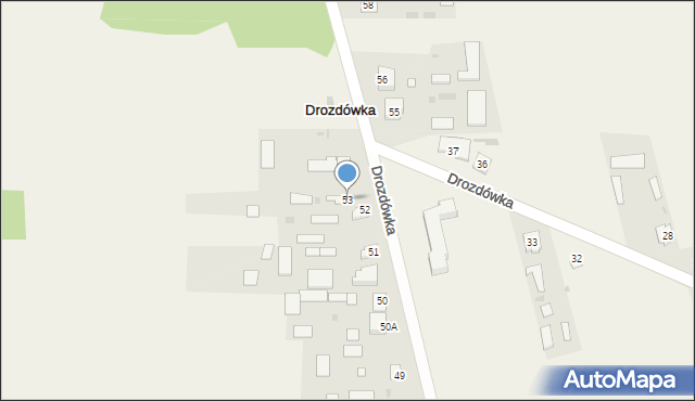 Drozdówka, Drozdówka, 53, mapa Drozdówka