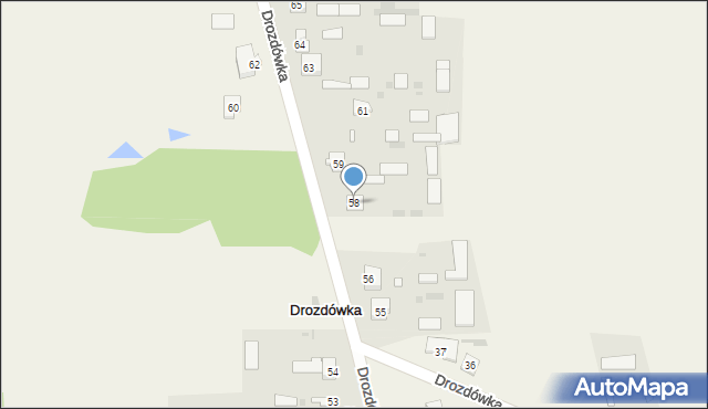 Drozdówka, Drozdówka, 58, mapa Drozdówka